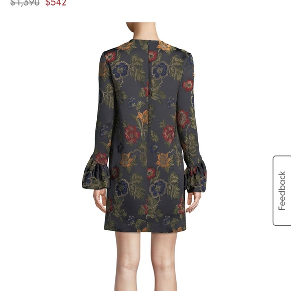 NWT Rosetta Getty
Long-Sleeve Floral-Jacquard Stretch Satin Shift dress size… - Picture 3 of 13